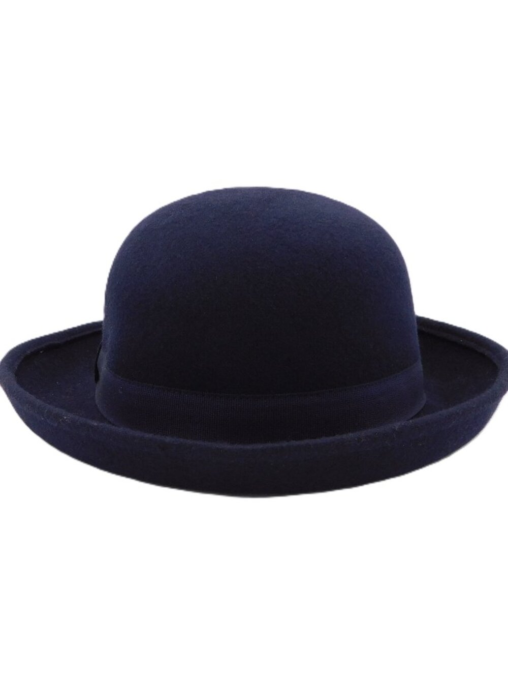 Brooks Brothers Dark Navy Blue Wool Felt Bowler Hat | NWOT | Large